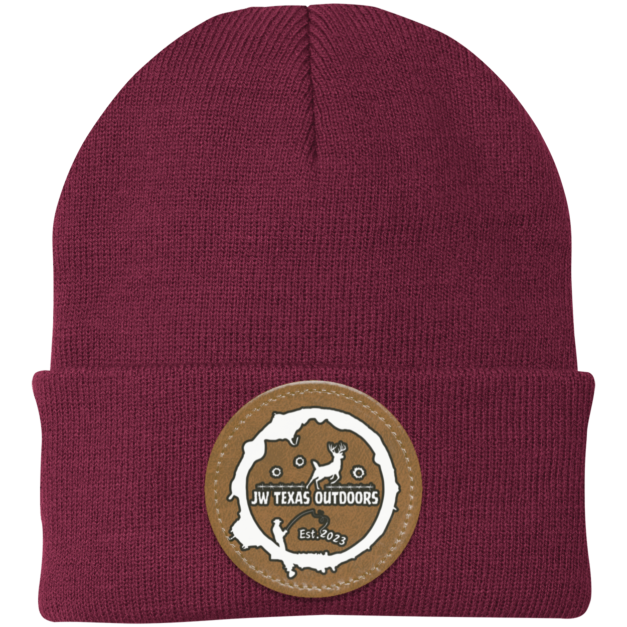 Leather Patch Beanie