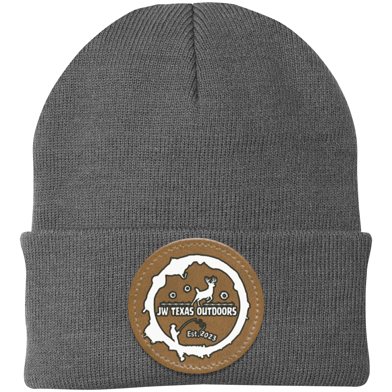 Leather Patch Beanie