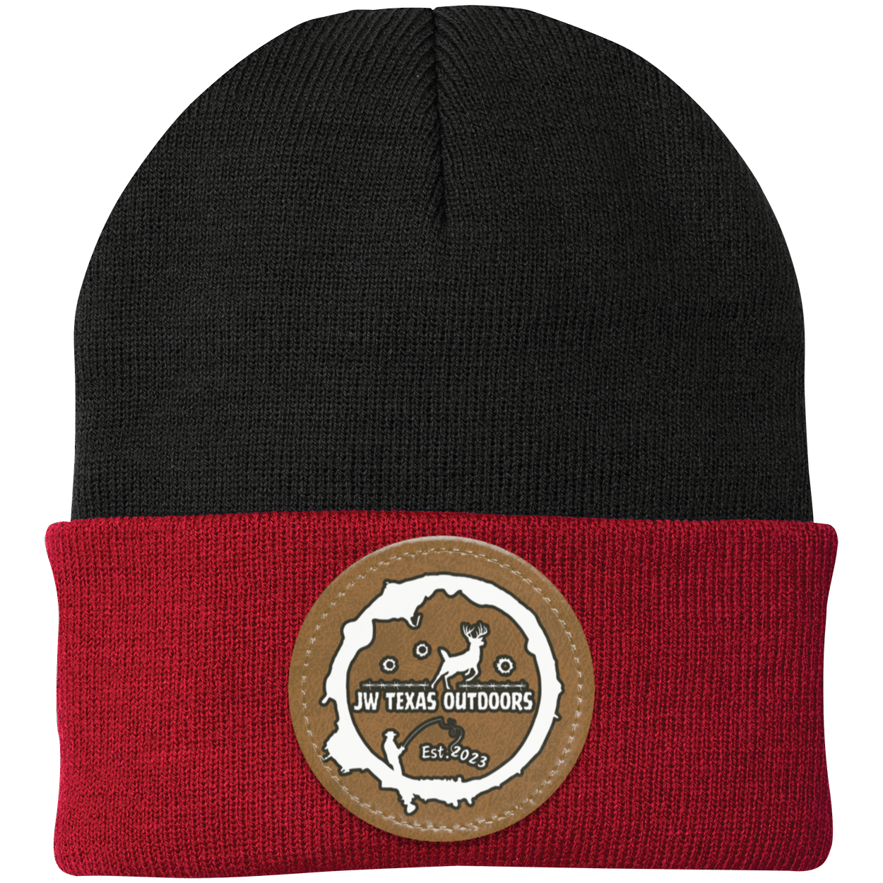 Leather Patch Beanie